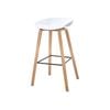 Modern Furniture NORTE 47x82cm Bar Stool  Powder Coated Metal - Natural & White