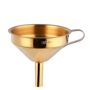 Anygleam Funnel With Detachable Strainer 2pcs Stainless Steel With Wide Cone Mouth Funnel For Small Can Jar Kitchen Utensil