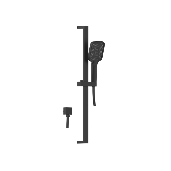 Mondella Matte Black Rococo Multifunction Rail Shower