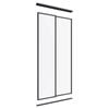 Lugna 2400 x 1200mm Black Optiglass Panels Wardrobe Double Sliding Doors