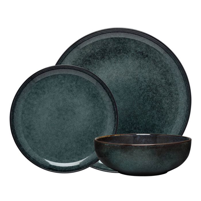 Element 12 Piece Dinner Set Raven 26.5x26.5x2.5cm Ecology