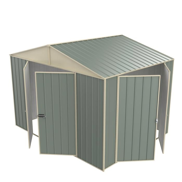 Build-a-Shed 3.0 x 2.3 x 2.3m Gable Double Hinged Side Door Shed - Green