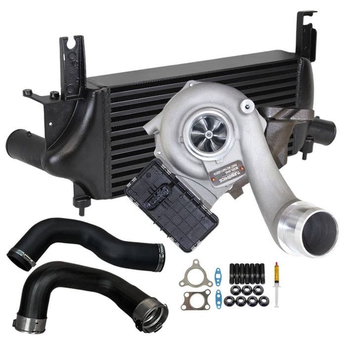 Upgrade Billet Turbo+75mm Intercooler & Hoses And Genuine Oil Feed Pipe For Nissan Navara D40 Yd25 2.5l 2010 Onwards