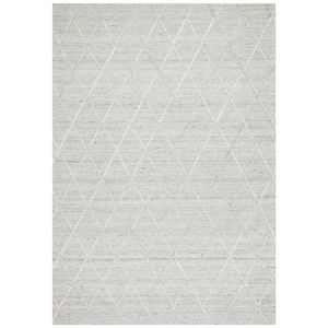 Views 5051 Silver 280x190cm - Large Hand Loomed Wool Rug
