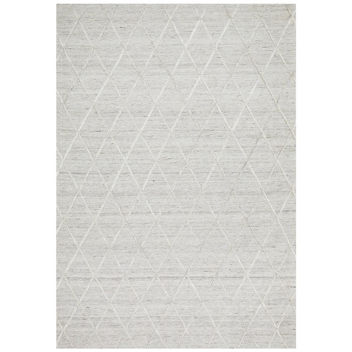 The Rug Connection Views 5051 Silver 280x190cm - Large Hand Loomed Wool Indoor Floor Rug