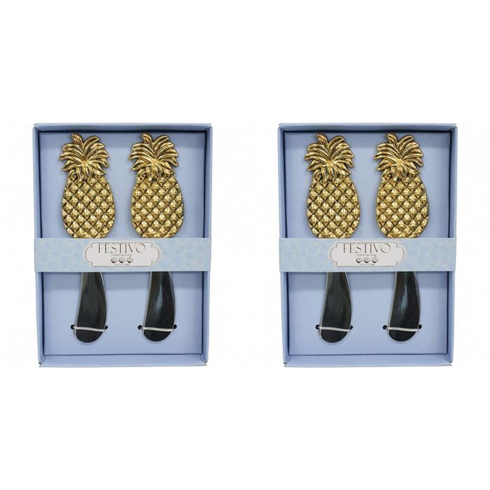 2x LVD Spreaders 2pc Pineapple Home Kitchen Serveware/Tableware