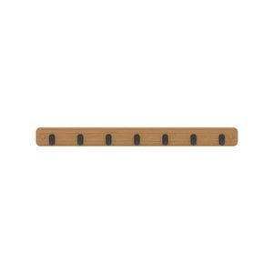 Mode 7 Black Hooks On Bamboo Board Key Rack