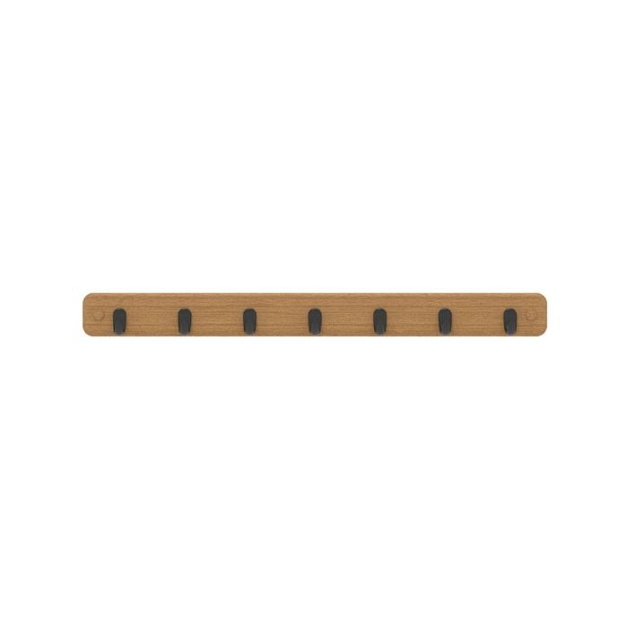 MODE 7 Black Hooks on Bamboo Board Key Rack