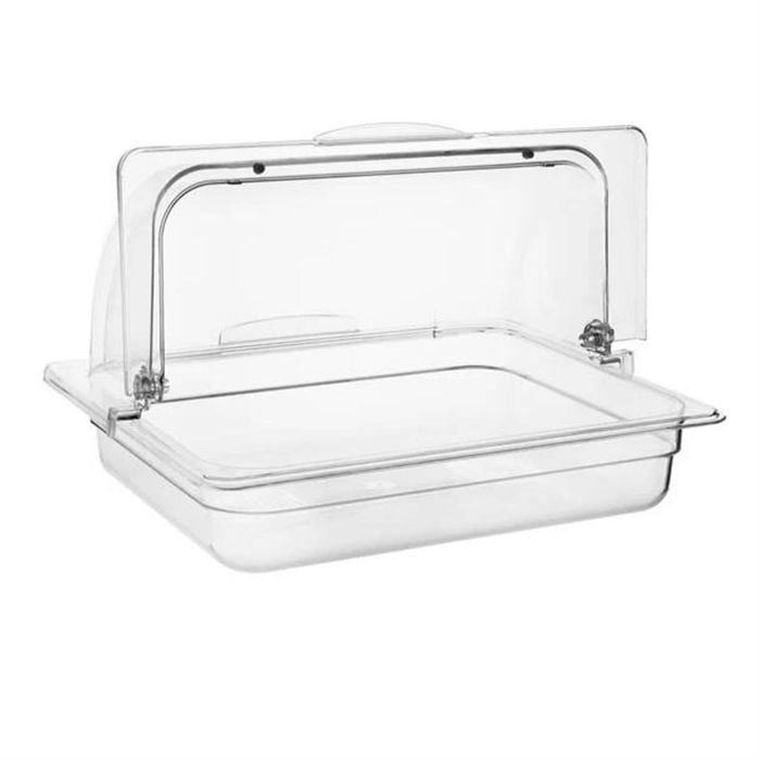 Olympia Rolltop Cover Kristallon Polycarbonate Gn 1/2 338x283x146mm Food Display Buffet Commercial Kitchen