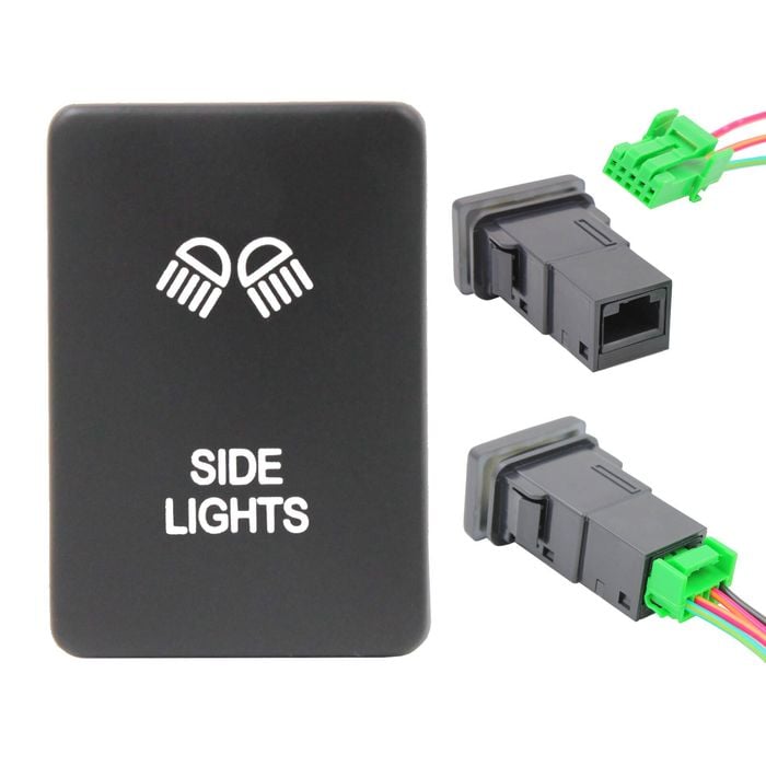 Switch Boss Blue LED Push Switch fits Toyota Hilux (2015+) Prado 200 Series (2015+) - Side Lights