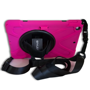 Stylepro Ipad Shockproof Case With Hand Strap And Shoulder Strap For Ipad 7, 8 & 9, 10.2", Pink