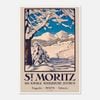 Galrie St. Moritz Engadin Vintage Winter Sports Travel Poster - 1850m Switzerland Art, Poster Only, A0 84 x 119cm (33 X 47inch)