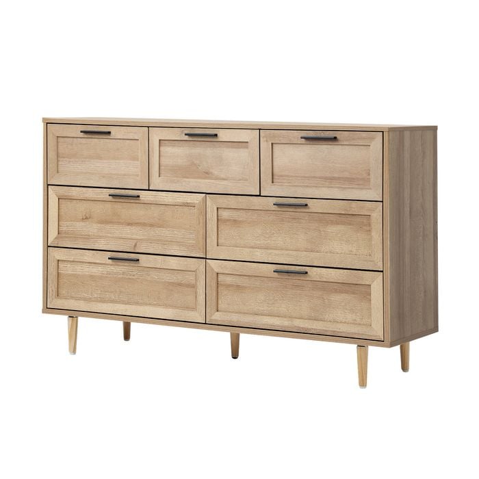 Oikiture 7 Chest of Drawers Natural