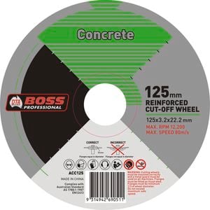 DTA 125mm Concrete, Brick & Cement Cut Off Wheel