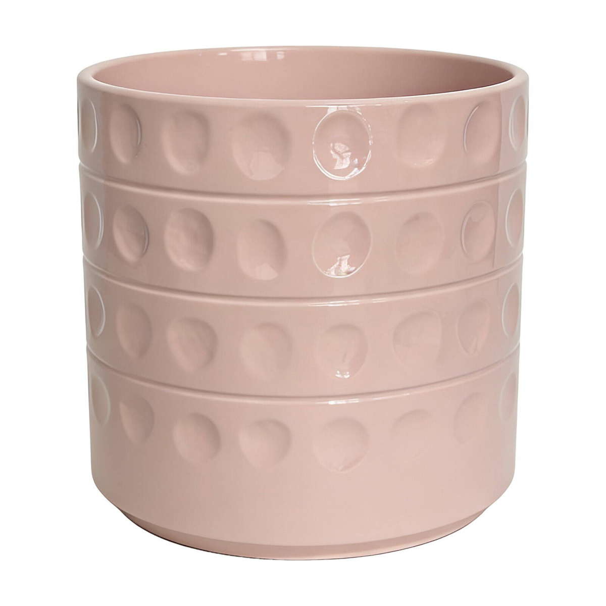 Astin Sinclair 245 x 245mm Peach Blush Dots Ceramic Pot - Bunnings ...