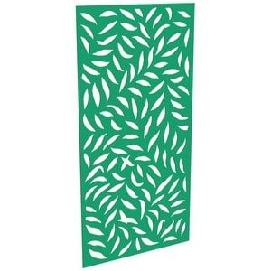 ProtectorAl 300-1200w x 1201-2400h Light Green/Gloss White Large Leaf Unframed Composite Deco Panel