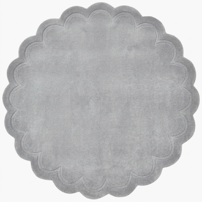 Handtufted Wool Rug-rivoli 6447-storm Grey-160x160cm