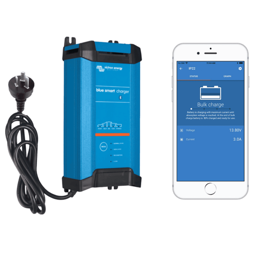 Victron Blue Smart IP22 12VDC 15A 3 Bank 120V Charger - Dry Mount