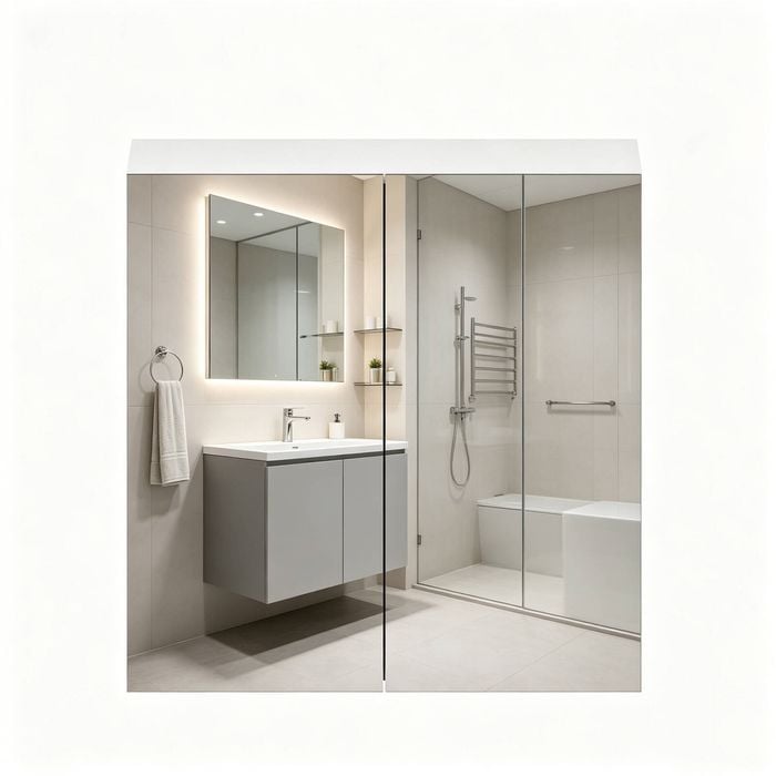 Ufurniture 60cm Bathroom Mirror Cabinet White