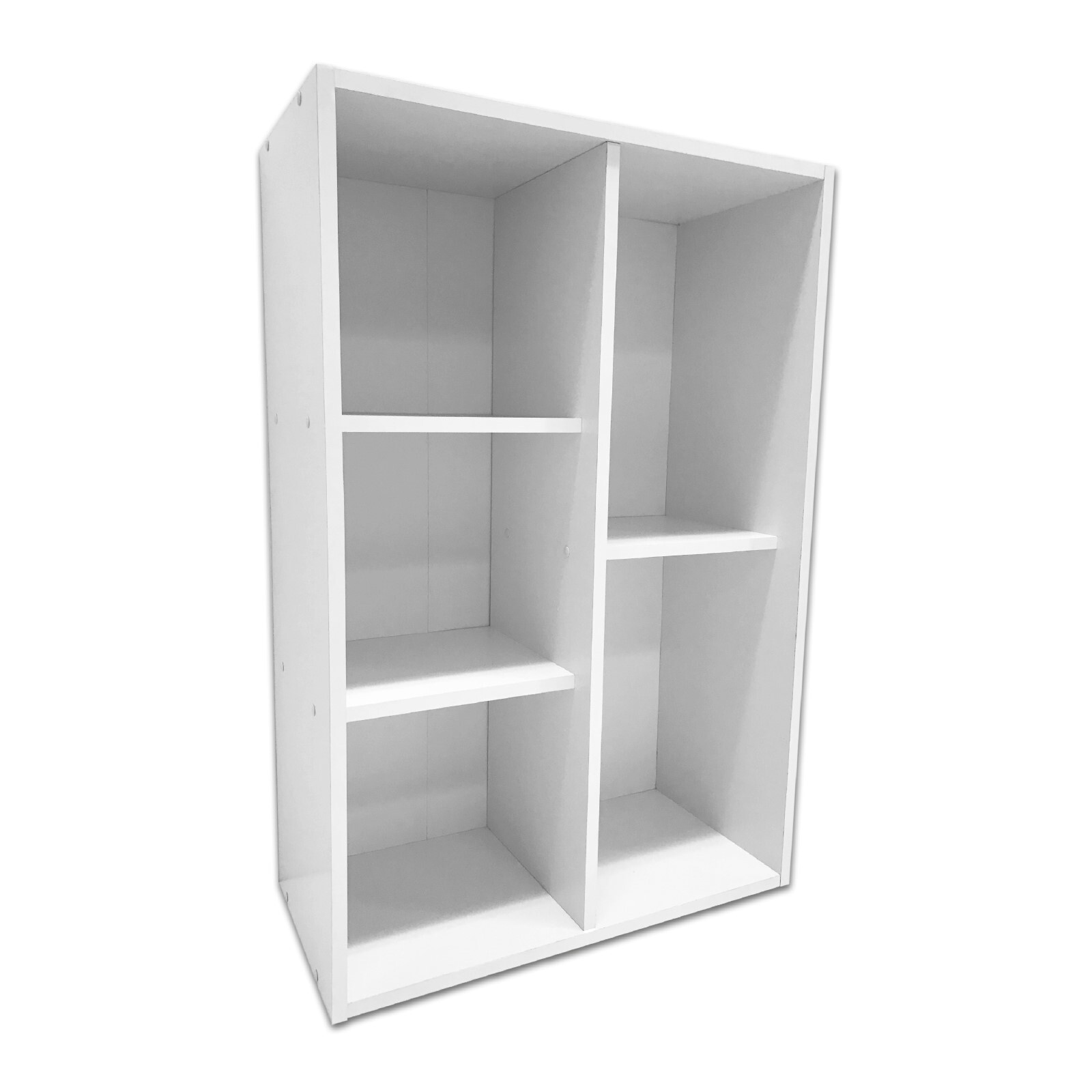 All Set 5 Shelf Storage Stackable Unit White