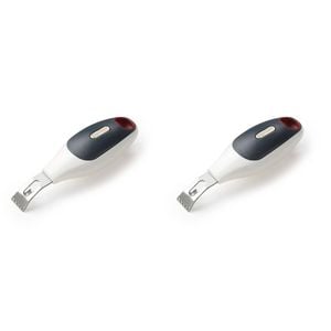 2PK Zyliss 2in1 Stainless Steel Lemon/Lime Zester - Grey
