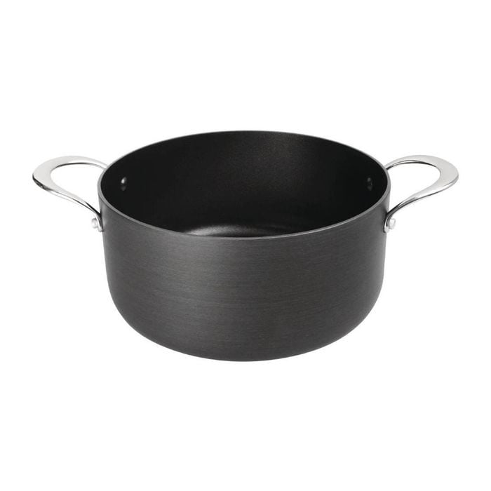 Vogue Casserole Pan Anodised Aluminium Non-stick 240mm 5l Induction Compatible Cookware