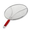 Catzon 29cm Splatter Screen for Frying Pan Stainless Steel Fine Mesh-Red