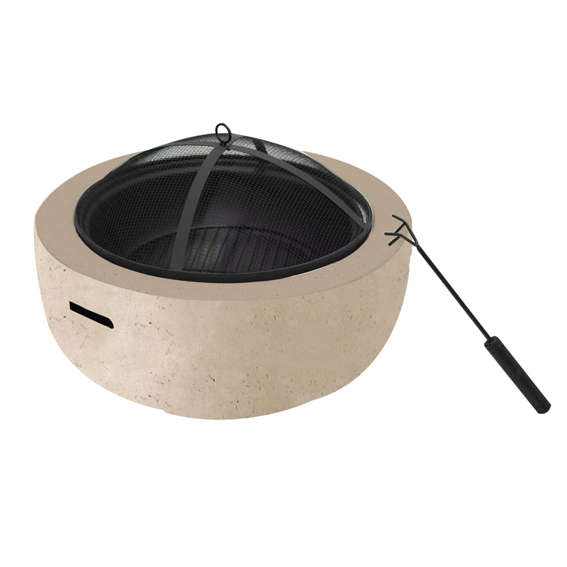 Mimosa 60cm Sand Faux Concrete Fire Pit