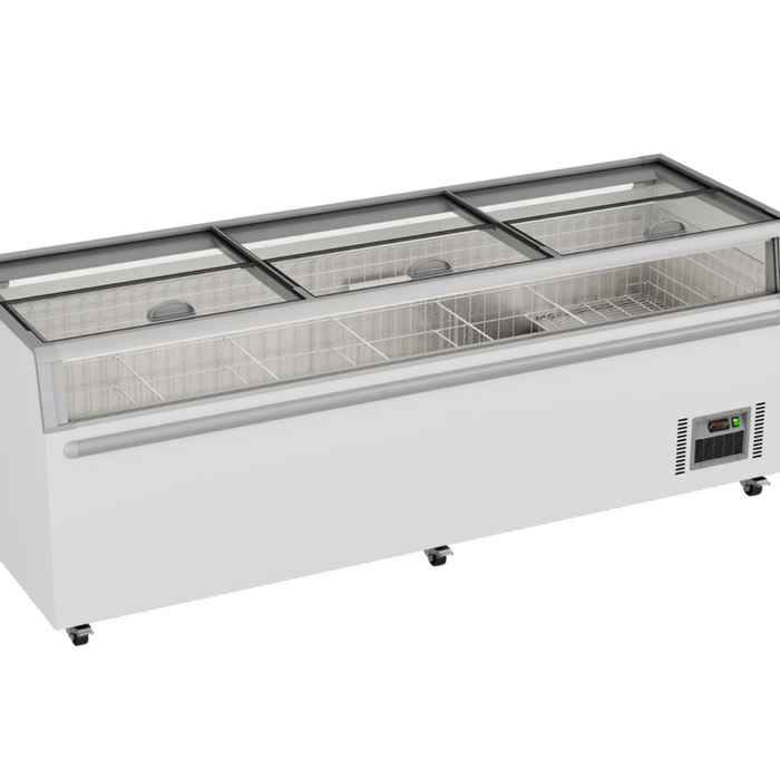 Thermaster ZCD-L250G Supermarket Island Freezer with Glass Sliding Lids