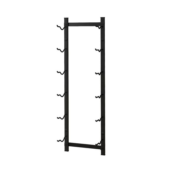 Costway 72x22x13cm Metal Frame Wine Rack w/6 Holders Wall Mounted Wine Storage Shelf
