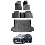 3D All-Weather Car Boot Liner Floor Mats for Hyundai Tucson 2021-2024 Trunk Cargo Mat Carpet