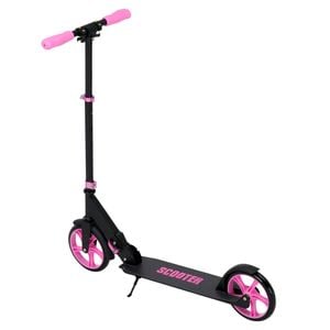 Ufurniture Folding Kick Push Scooter Adjustable Height Pink