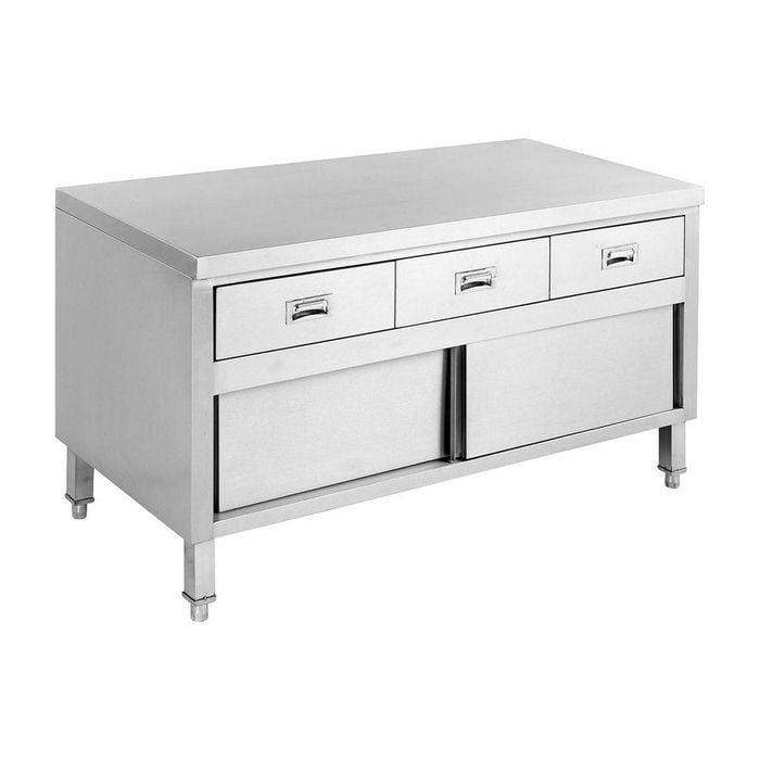 Modular Systems Bench Cabinet With 3 Drawers & Doors Sktd6-1500