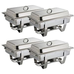 Olympia Milan Chafing Set 4 Pack 1/1 Gn Commercial Catering Buffet Food Warmer