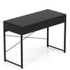 Costway 112cm Computer Desk W/2 Drawers Metal Frame Study Writing Table