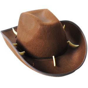Crocodile Dundee-Style Brown Cowboy Felt Hat – Outback-Inspired - Brown | One Size | High-quality synthetic fabric