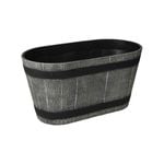 MODA Grey And Bronze Whiskey Trough Planter