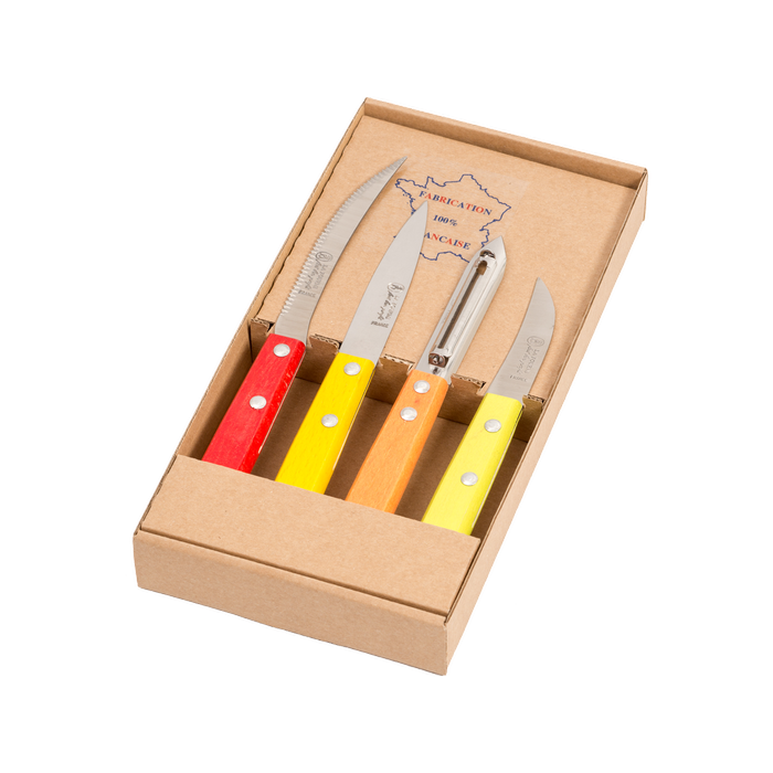 4pc. Wooden Handle Kitchen Set - Made in France - Mixed Colour