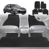 6D Diamond Car Floor Mats for Hyundai Veloster 2011-2018-Full Set-Black-Outback GT