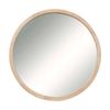 1825 Interiors Finland Round Mirror Rubberwood Frame W/ Wall Mount Kit Natural