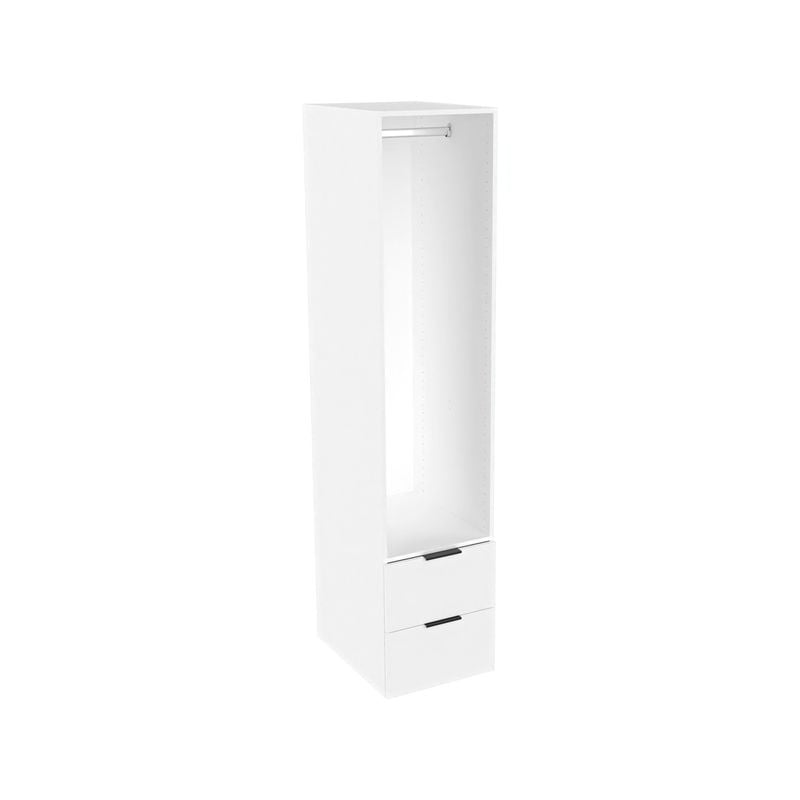Lugna 2048 x 450 x 580mm White Hanging 2 Drawer Storage Cabinet - White