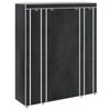 vidaXL Wardrobe with Compartments and Rods 5 Tier Black Fabric Organiser Shelf