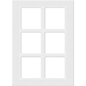 Kaboodle 300mm 6 Panel Glass Cabinet Door - Gloss White