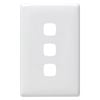 HPM LINEA 3 Gang Coverplate - White