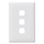 HPM LINEA 3 Gang Coverplate - White
