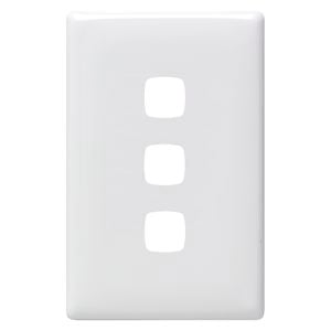 HPM LINEA 3 Gang Coverplate - White