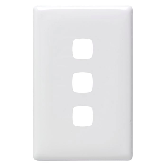 HPM LINEA 3 Gang Coverplate - White