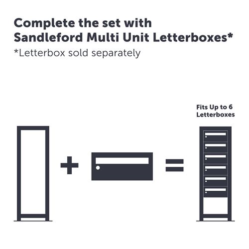 Sandleford 45 x 150cm Black Multi Frame Letterbox Post - Bunnings Australia