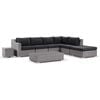 Milano Corner Chaise Lounge /coffee Table Left & Denim Grey Cushion