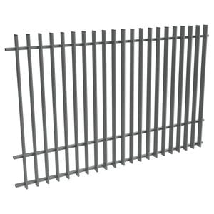 ProtectorAl 1201-2399W x 1500H Monument Aluminium Radiator Pool Fence Panel with mid rail